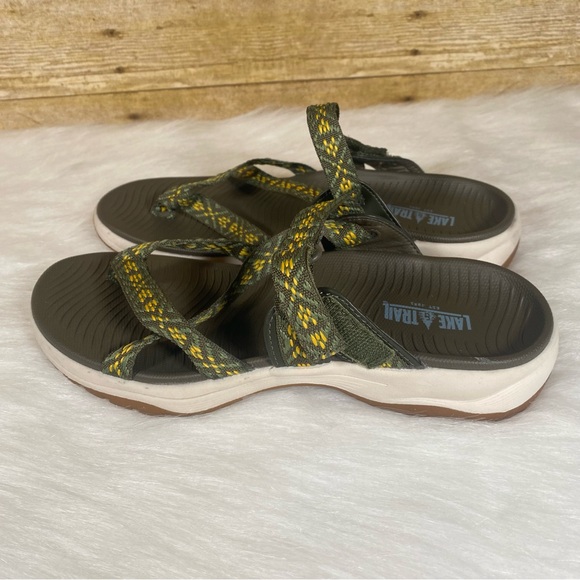 Lake & Trail Womens Sz 7M Bailey Sport Slip On Sandals Green Hiking Walking - Picture 4 of 9
